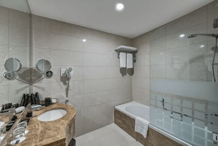 Monthly Rates are available for one bedroom starting from AED 7200– at the 5 star Ghaya Grand Hotel