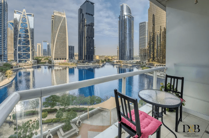Spacious Studio with Stunning View and Near Metro
This amazing spacious studio comes with a balcony and stunning view of the lake. The apartment has a partition dividing the bedroom from the living ro...