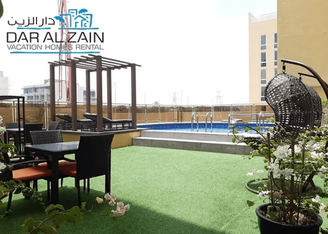 FULLY FURNISHED 2 BR APARTMENT IN JVC
Dar Al Zain Vacation Homes Rental proudly offers you luxurious and stylish two bedroom with terrace apartment in JVC
Beauty Parlor
Grocery Store
Next to Bus St...
