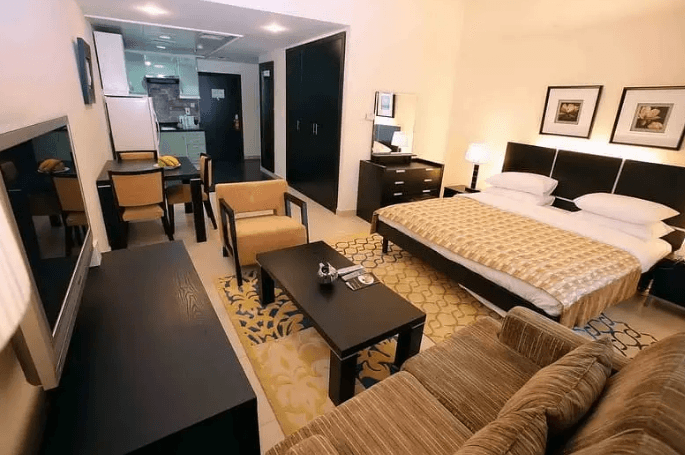FURNISHED STUDIO,GULF OASIS HOTEL APART, NO COMMISSION
Fully furnished Superior Studio with king size bed, Attached Bath room with Bath Tub, Flat Screen TV, writing desk, free High Speed Wi-Fi, Writin...