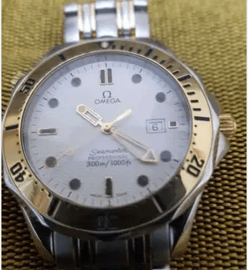 ساعة omega seamaster أصلية بسوار معدني