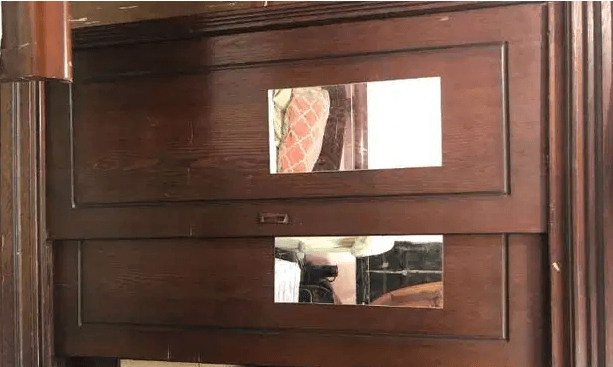 big wooden wardrobe with sliding door for sale