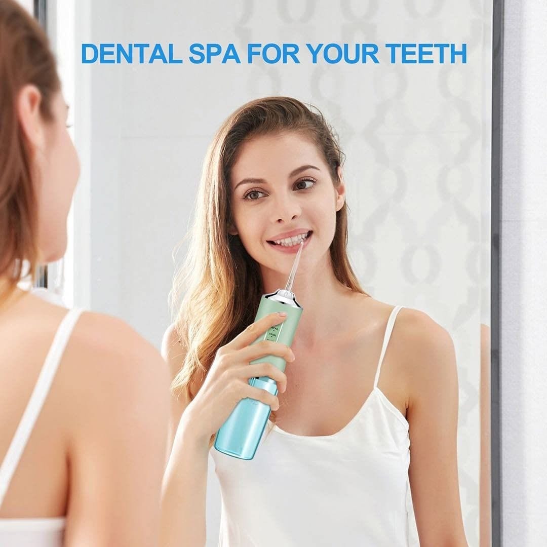 تنظيف بقايا الاكل Electric Oral تنظيف جسر الأسنان بالماء مضخه بديل الخيط شحن جهاز تنظيف الأسنان